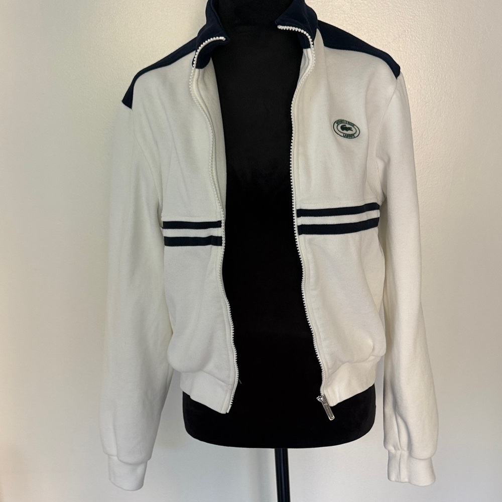 Lacoste White and Navy Jacket
